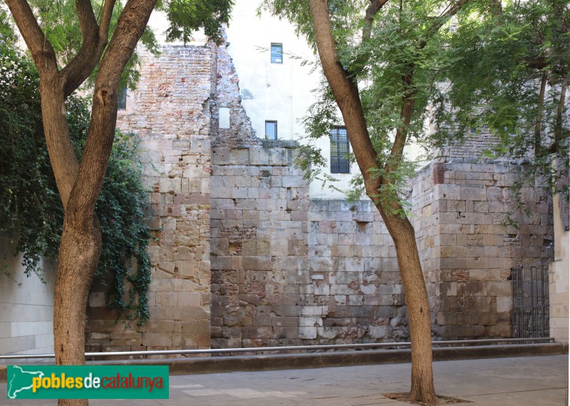 Barcelona  - Muralla de la placeta de Frederic Marés