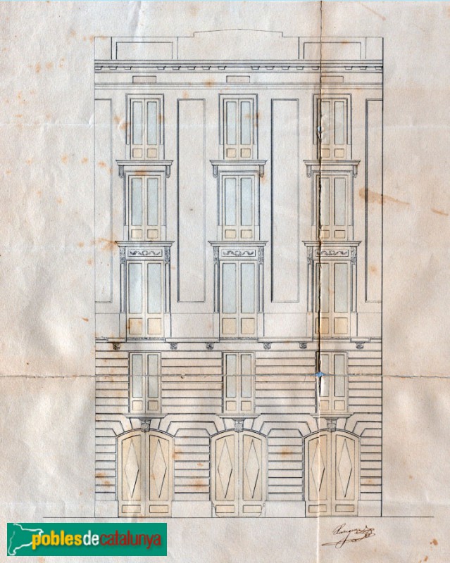 Barcelona - Duc de Medinaceli, 6, plànol (Arxiu Municipal de Barcelona)