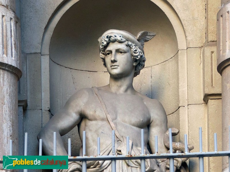 Barcelona - Antic Borsí: Escultura dedicada al Comerç