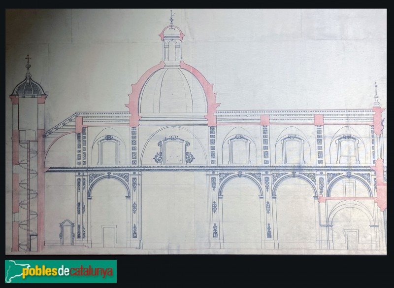 Barcelona - Plànol de l'església de la Ciutadella