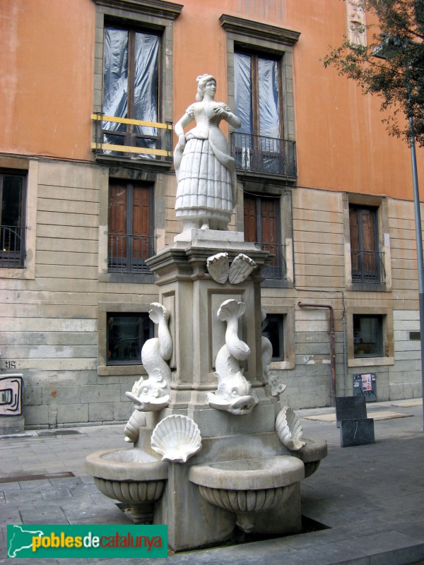 Barcelona - Font de la maja madrilenya (plaça Vila de Madrid)