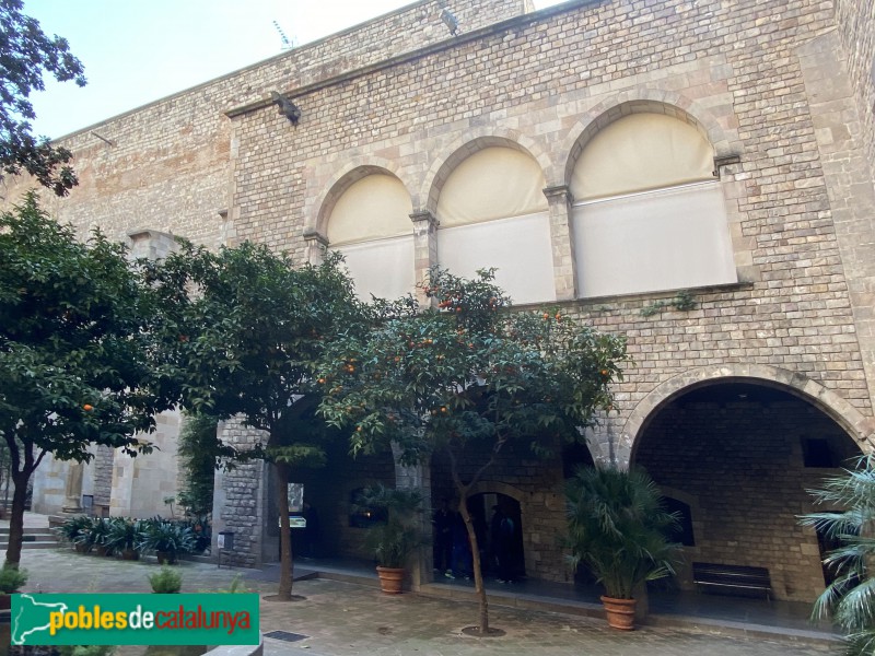 Barcelona - Saló del Tinell, des del Verger