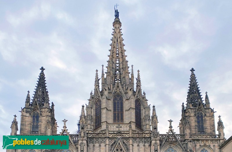 Barcelona - Catedral. Cimbori