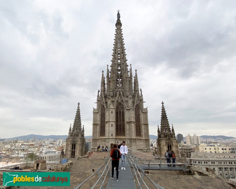 Barcelona - Catedral. Cimbori