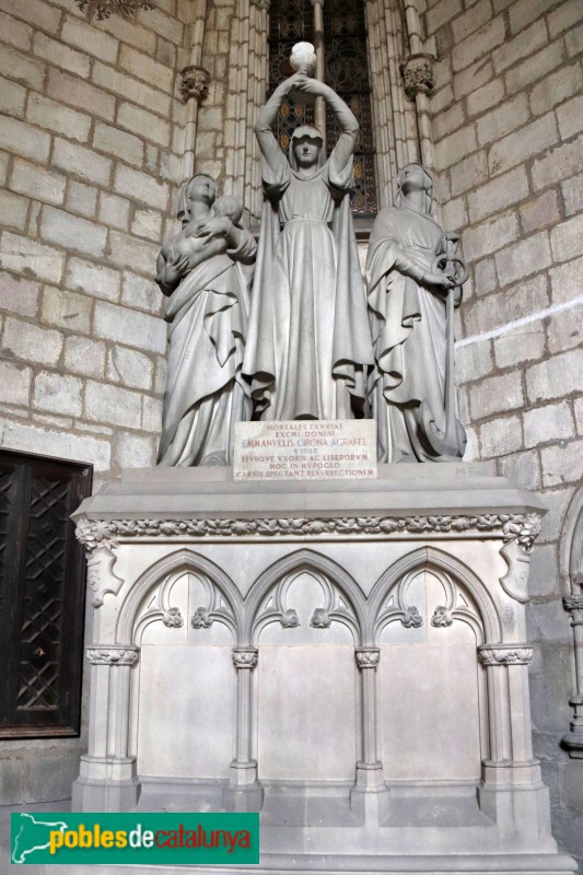 Barcelona - Catedral. Sepulcre de la família Girona