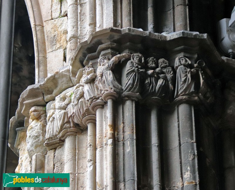 Barcelona - Catedral. Capitells del claustre