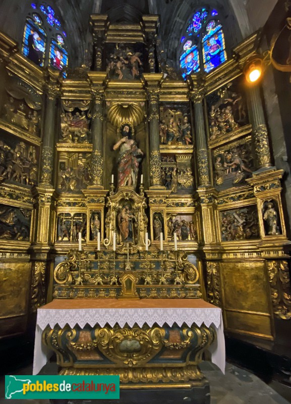 Barcelona - Catedral. Retaule de Sant Joan Baptista i Sant Josep