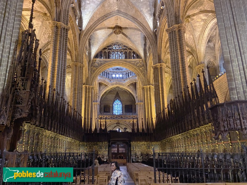 Barcelona - Catedral. Cadirat del cor