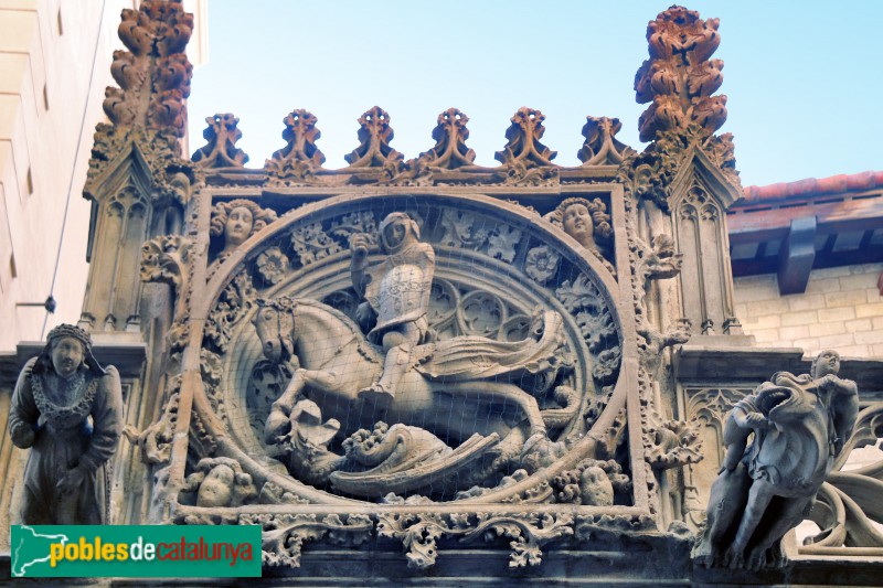 Barcelona - Palau de la Generalitat. Medalló de Sant Jordi