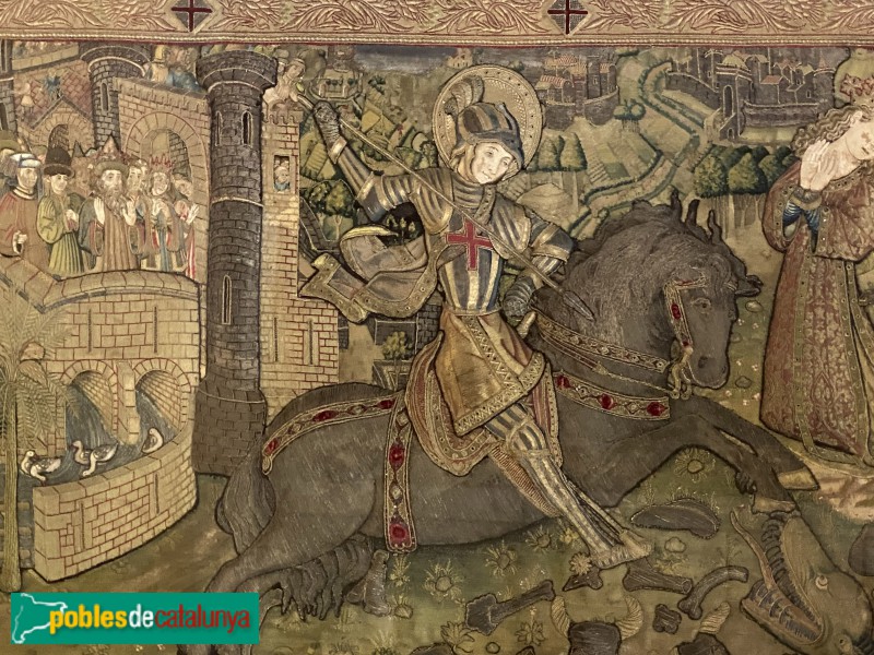 Barcelona - Palau de la Generalitat. Frontal d'altar de Sant Jordi