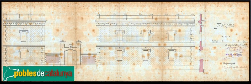 Barcelona - Convent i col·legi de les Mercedàries, plànol (Arxiu Municipal del Districte de Sarrià-Sant Gervasi)