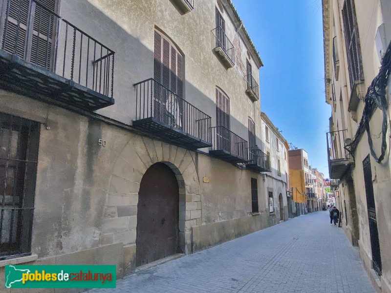 Esparreguera - Carrer Gran, amb la casa Castell en primer pla