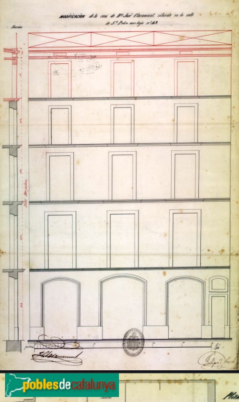 Barcelona - Sant Pere Més Baix, 49, plànol (Arxiu Municipal Contemporani de Barcelona)