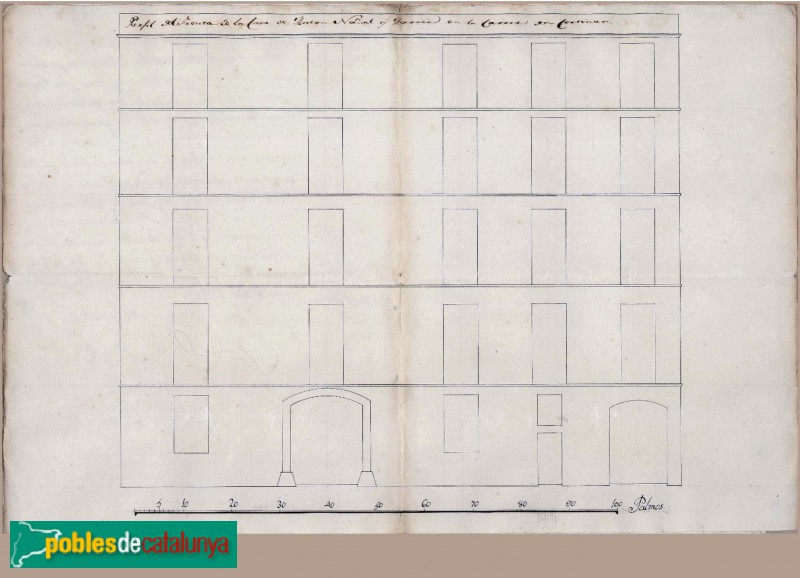 Barcelona - Carrer d'en Cortines, 25-27, plànol (Arxiu Històric de la Ciutat de Barcelona) Barcelona - Carrer d'en Cortines, 25-27, plànol (Arxiu Històric de la Ciutat de Barcelona)