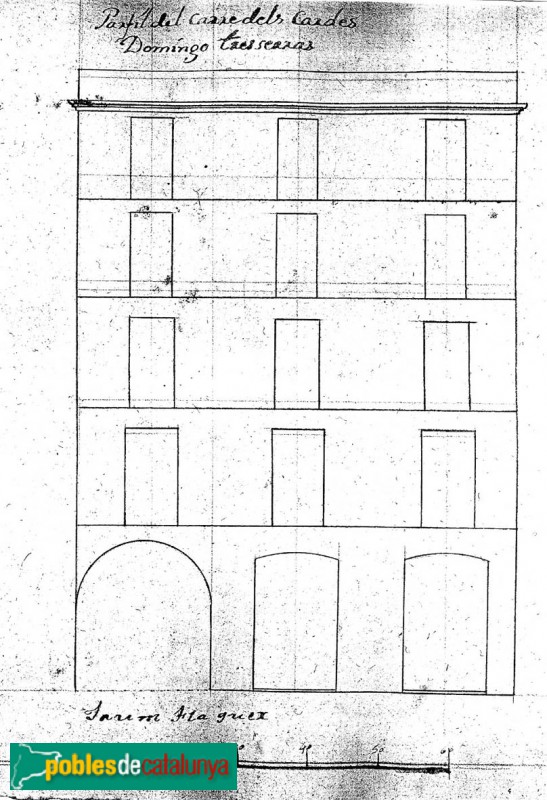 Barcelona - Carrer Carders, 43, plànol 1798 (Arxiu Històric de la Ciutat de Barcelona) Barcelona - Carrer Carders, 43, plànol 1798 (Arxiu Històric de la Ciutat de Barcelona)