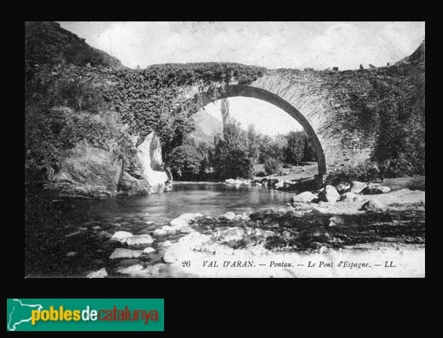 Bausen - Pont de Pontaut. Postal antiga