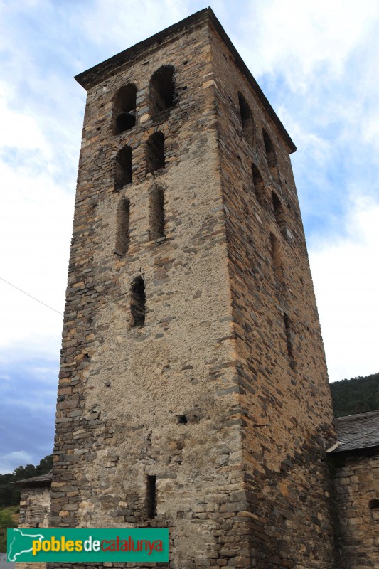 Vilamòs - Campanar de l'església de Santa Maria