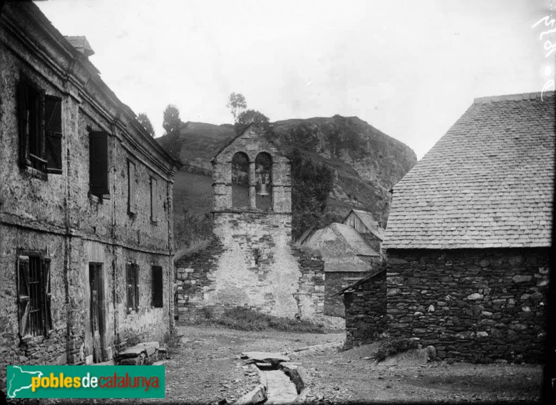 Arres de Jos, amb la desapareguda església de Sant Joan