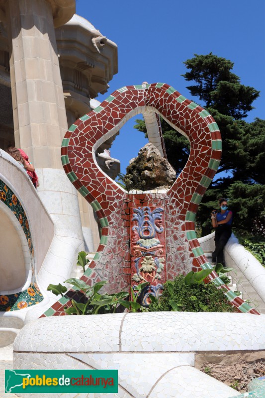 Barcelona - Park Güell, detall de l'escalinata