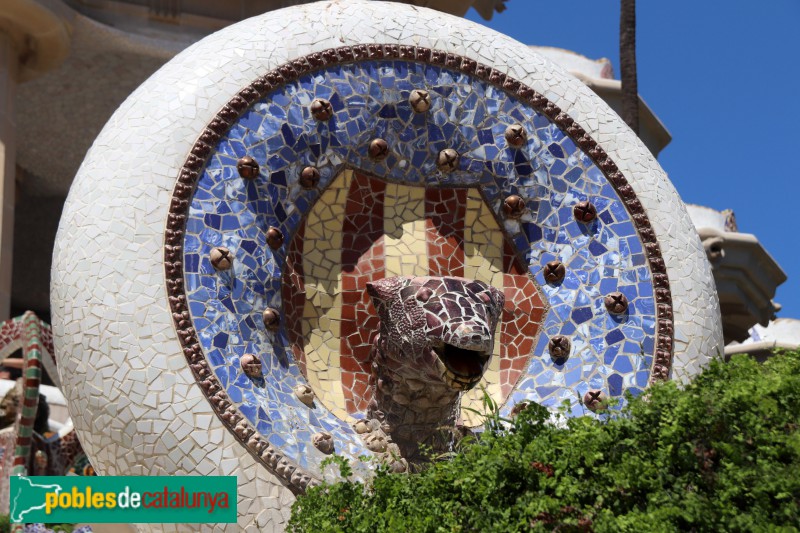 Barcelona - Park Güell, detall de l'escalinata