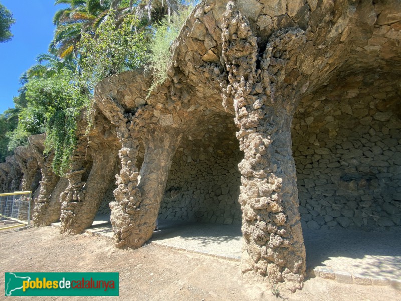 Barcelona - Park Güell. Pòrtic de la Bugadera