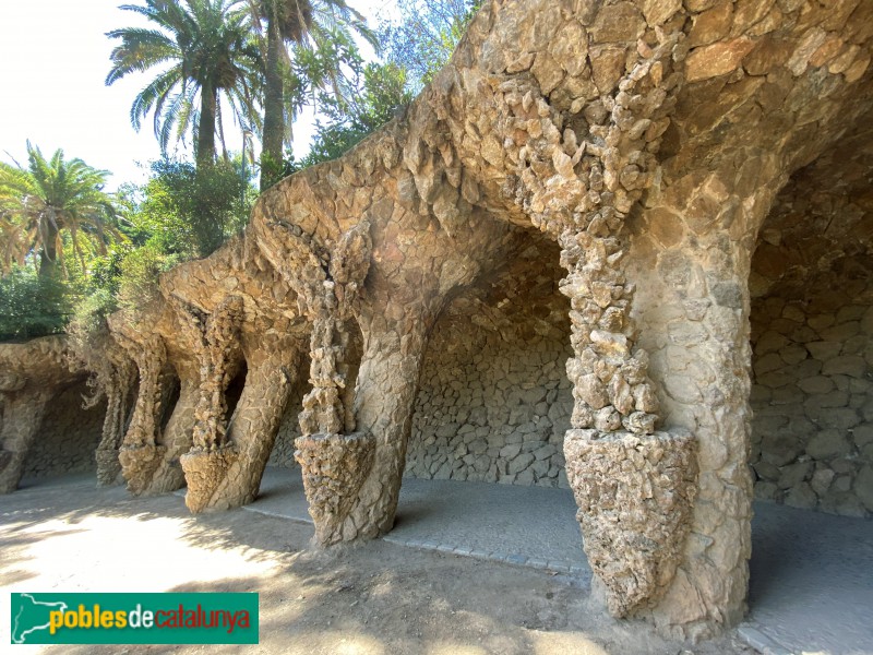 Barcelona - Park Güell. Pòrtic de la Bugadera