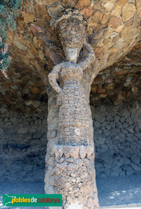 Barcelona - Park Güell. Pòrtic de la Bugadera