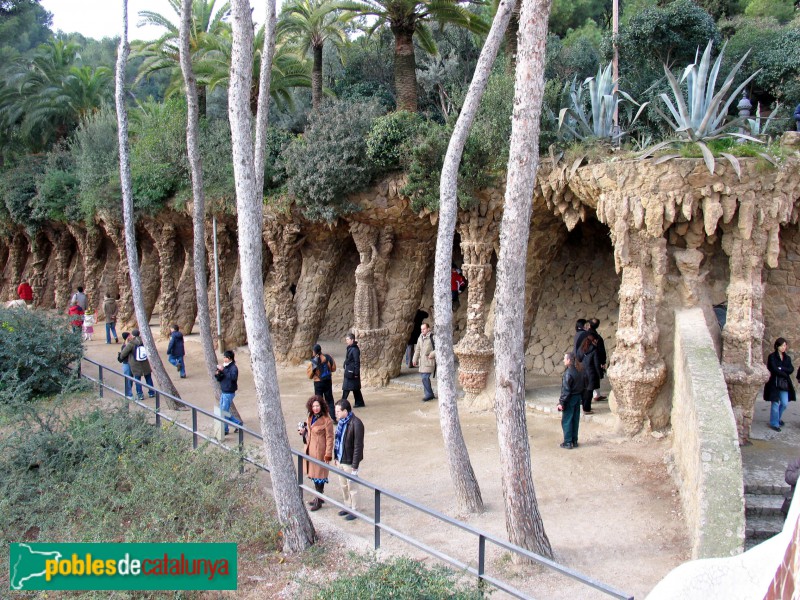 Barcelona - Park Güell. Pòrtic de la Bugadera