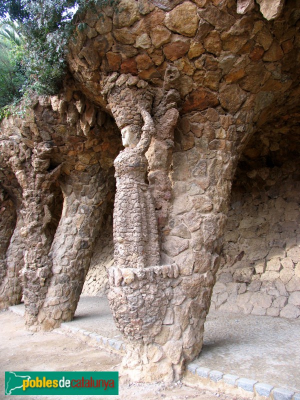 Barcelona - Park Güell. Pòrtic de la Bugadera