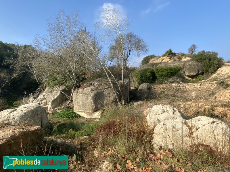 Cervià de les Garrrigues - El riu Set al costat del molí de les Besses