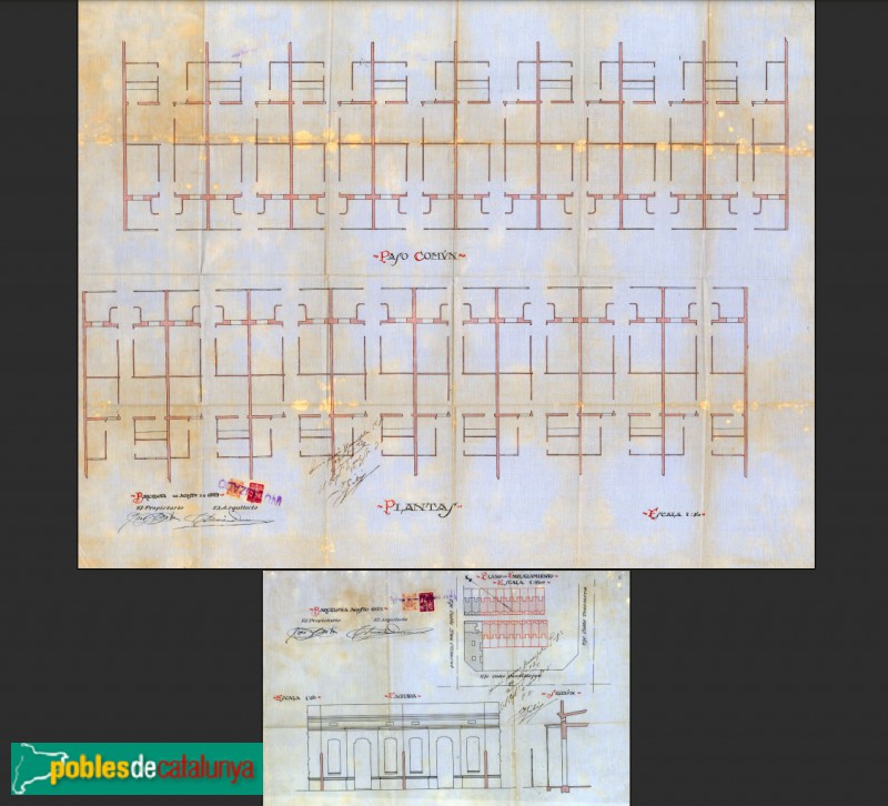 Barcelona - Passatge Costa. Plànol -Arxiu Municipal Contemporani de Barcelona-