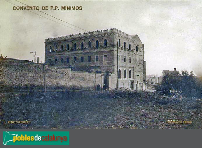 Barcelona - Convent de Sant Joaquim dels Mínims. Postal antiga