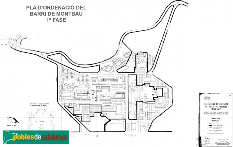 Barcelona - Barri de Montbau. Pla d'ordenació, 1ª fase