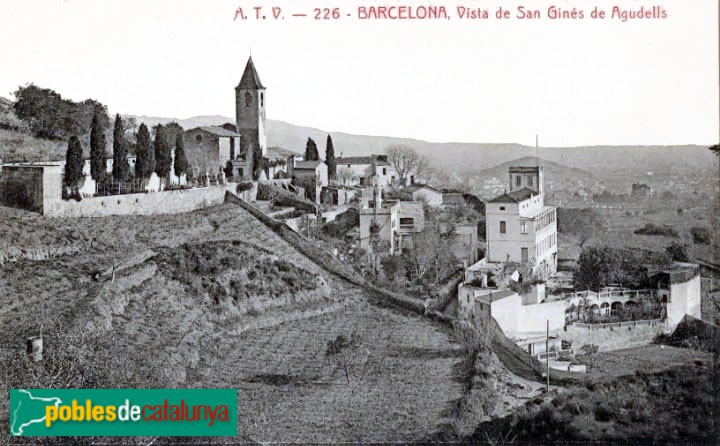 Barcelona - Sant Genís dels Agudells. Postal antiga