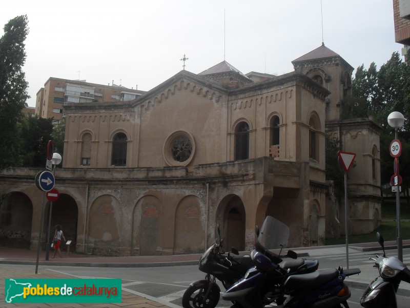 Barcelona - Església de l'Hospital Mental, abans de la restauració