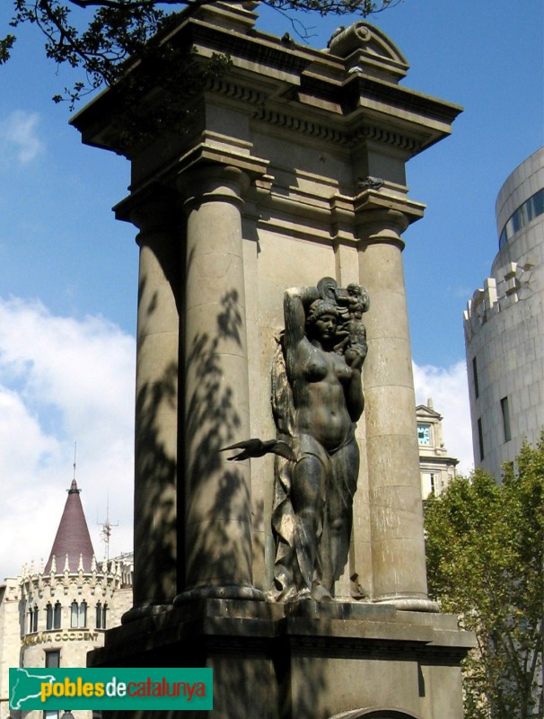 Barcelona - Escultura <i>Dona amb ángel</i> (Vicenç Navarro)