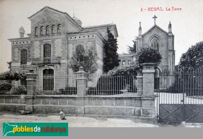 Begues - La Torra (Col·legi Bosch). postal antiga