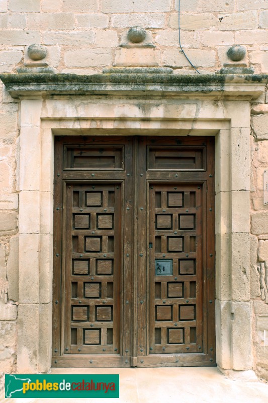 Castelldans - Església de Santa Maria. Portada