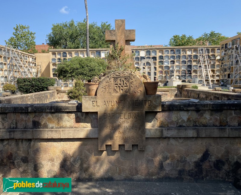 Barcelona - Cementiri de les Corts. Panteó dels repatriats d'ultramar