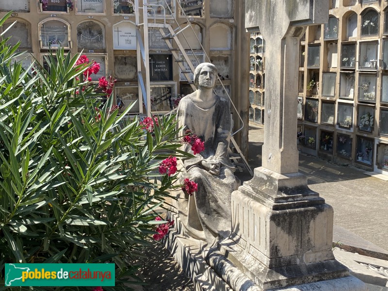 Barcelona - Cementiri de les Corts. Sepulcre Pere Serra i Pons