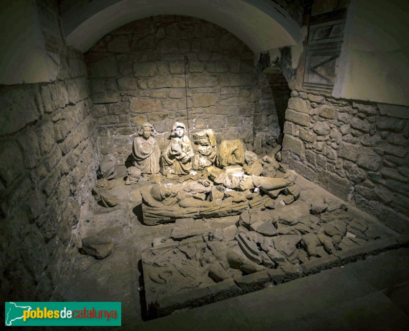 Arbeca - Església de Sant Jaume. Restes de l'altar del Sant Sepulcre