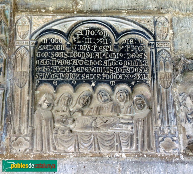 Tortosa - Catedral. Làpida del claustre (1343)