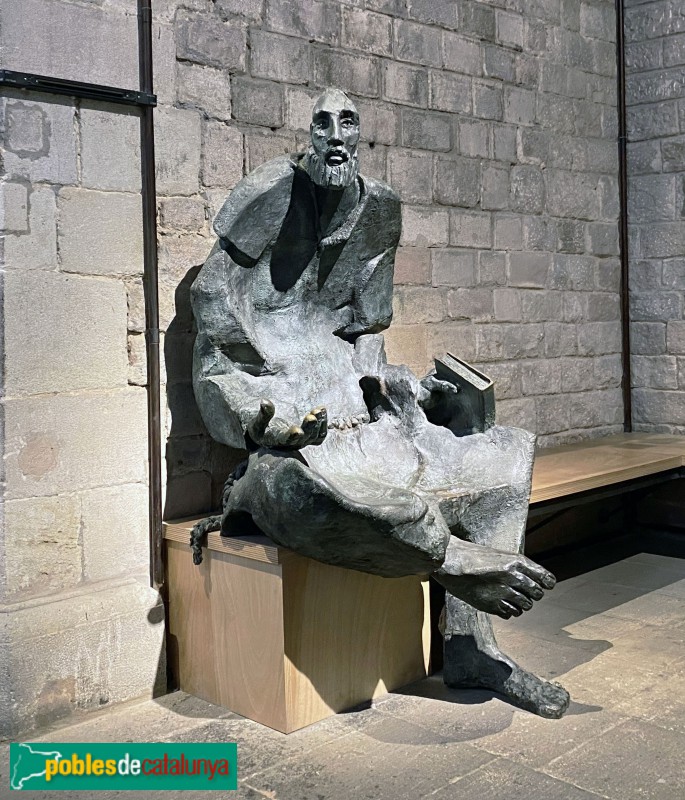 Barcelona - Santa Maria del Mar. Escultura de sant Ignasi