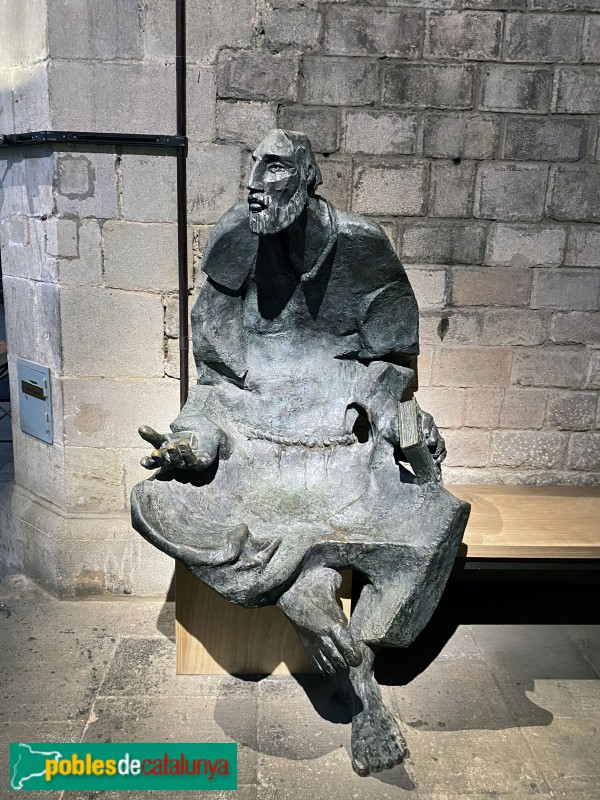 Barcelona - Santa Maria del Mar. Escultura de sant Ignasi