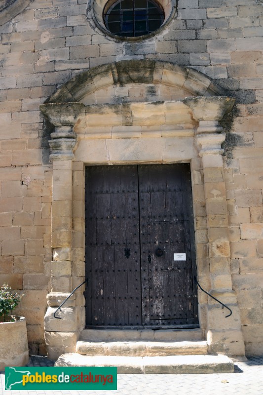 Fulleda - Església de Santa Maria. Portada barroca