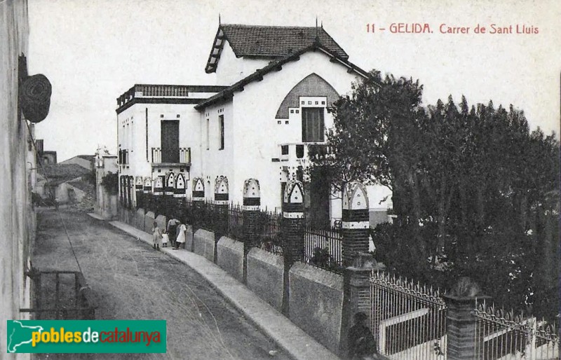 Gelida - Casa Jové. Postal antiga