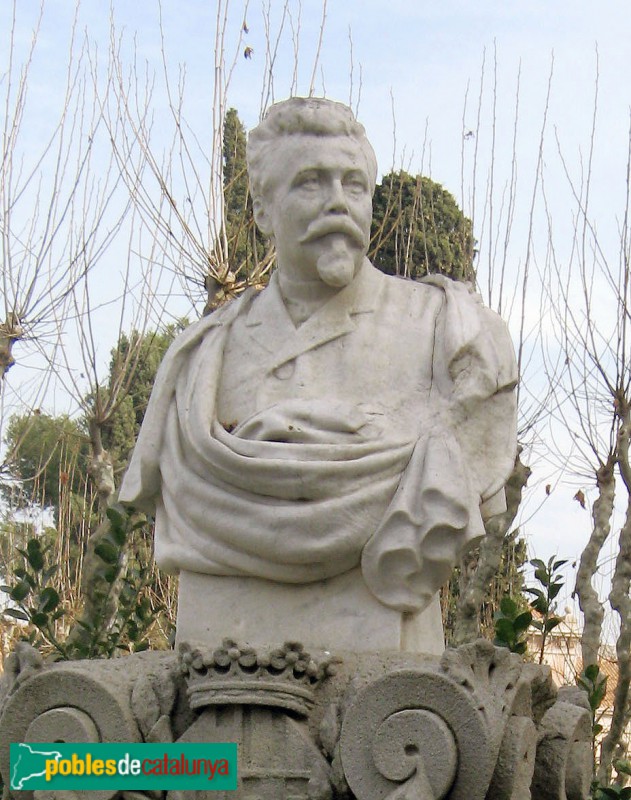 Barcelona - Parc de la Ciutadella. Bust d'Emili Vilanova