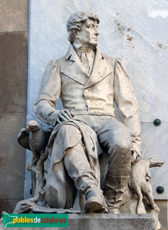 Barcelona - Parc de la Ciutadella. Escultura de Fèlix de Azara