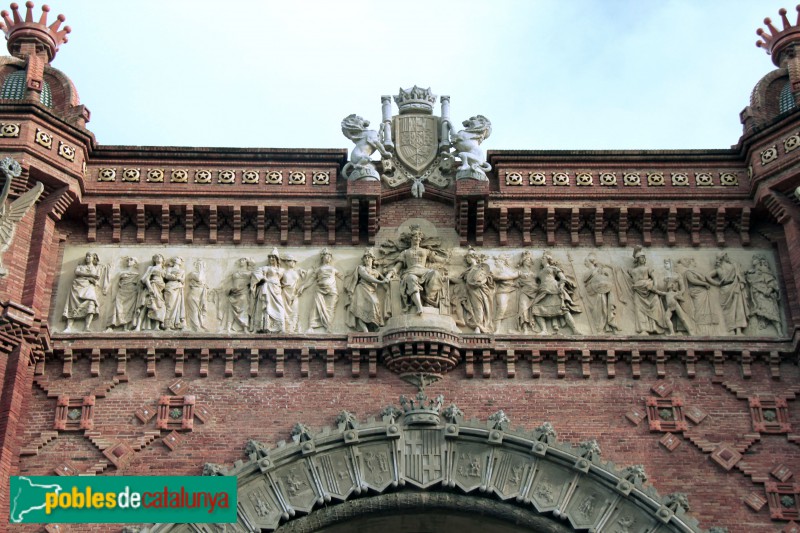 Barcelona - Arc de Triomf: Fris de l'Adhesió de les Nacions