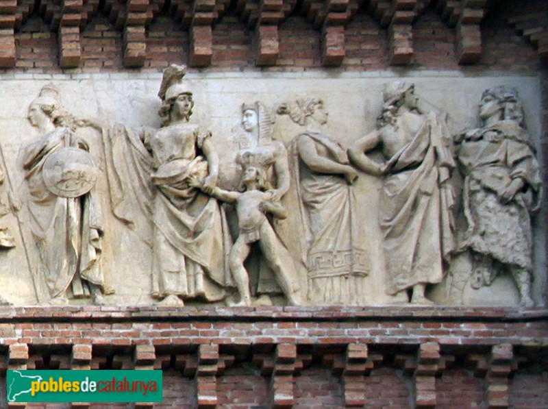 Barcelona - Arc de Triomf: Fris de l'Adhesió de les Nacions